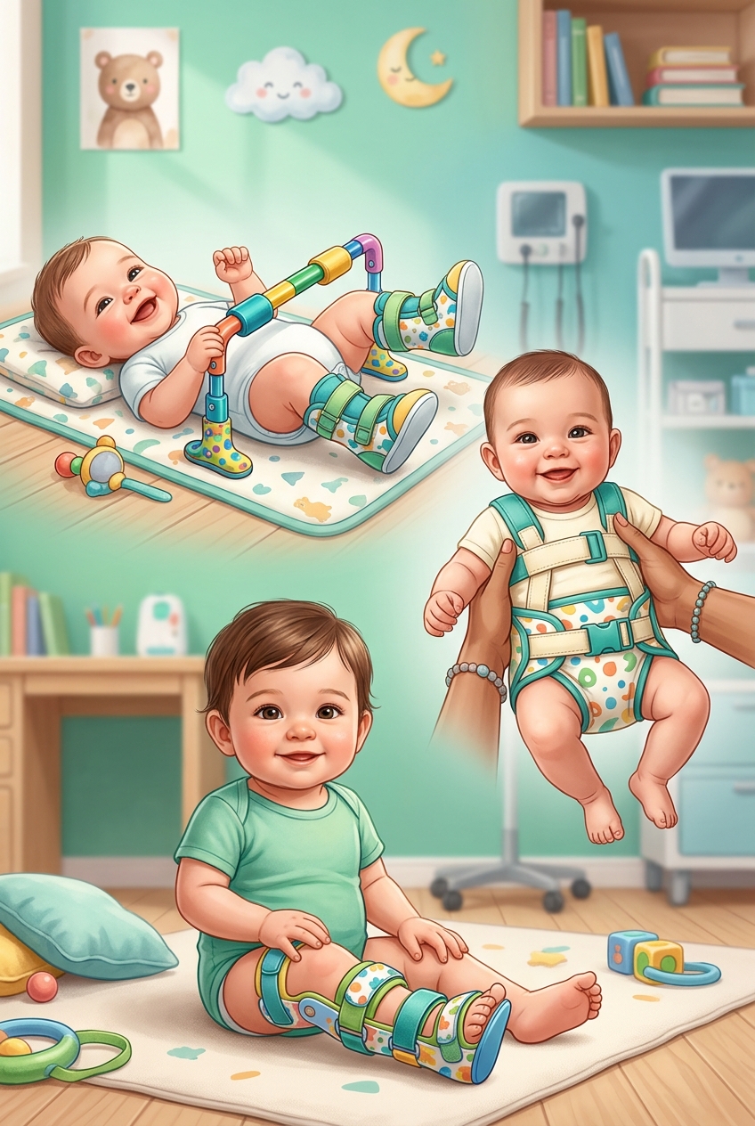 Pediatrics Guide: Clubfoot Boots, Dennis Browne & Pavlik Harness